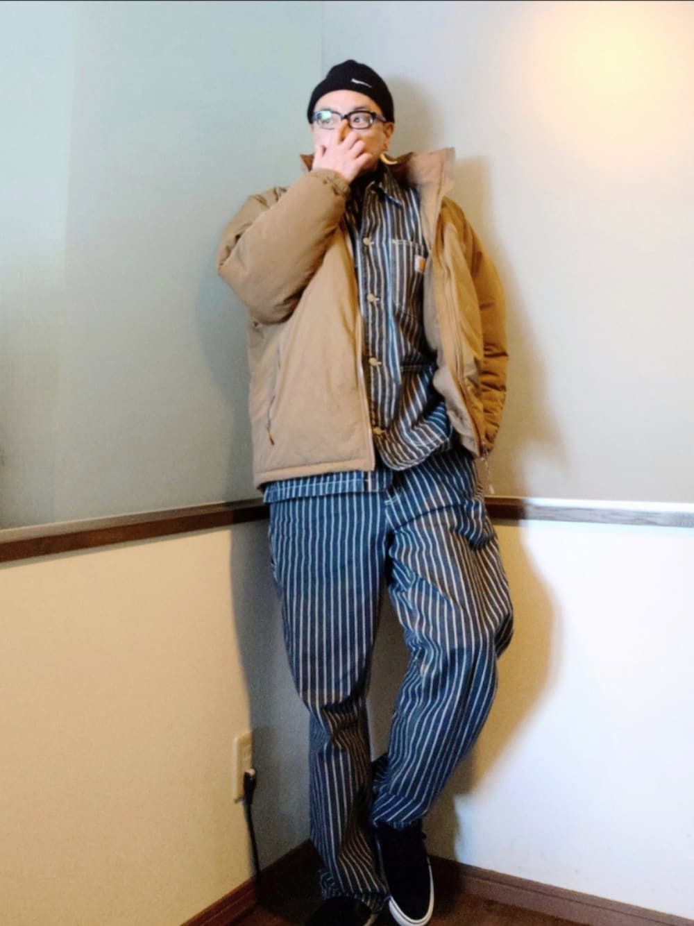 【美品】Carhartt WIP コーデュロイ カバーオール パープル 美品 カバーオール 襟コーデュロイ ワークジャケット ワン