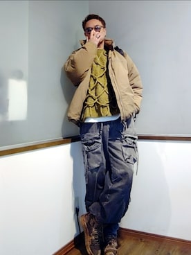 「アイテム（ジャケット/アウター）」を使った、P３さん（メンズ・178cm）の冬コーディネート