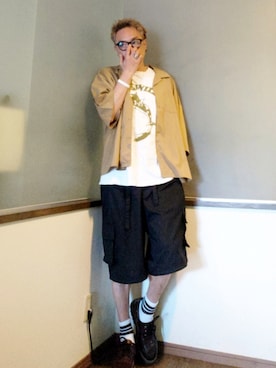 「アイテム（パンツ）」を使った、P３さん（メンズ・178cm）の夏コーディネート