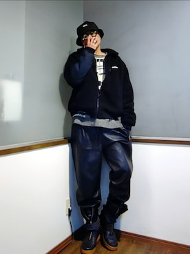 「アイテム（ブルゾン）」を使った、P３さん（メンズ・178cm）の秋コーディネート