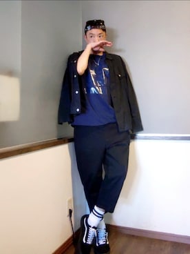 「UNDERCOVER（アンダーカバー）のアイテム」を使った、P３さん（メンズ・178cm）の夏コーディネート