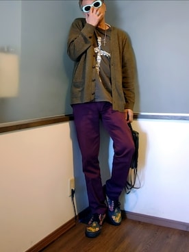 「アイテム（シューズ）」を使った、P３さん（メンズ・178cm）の秋コーディネート
