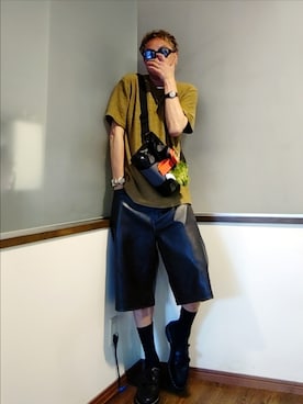「アイテム（バングル/リストバンド）」を使った、P３さん（メンズ・178cm）の秋コーディネート