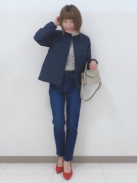 「アイテム（パンプス、ピンク系）」を使った、RA★SEさん（レディース・162cm）の秋コーディネート