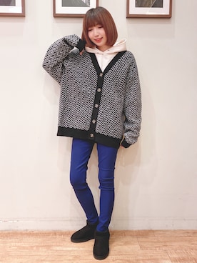 「DRESKIP（ドレスキップ）のアイテム（パーカー）」を使った、RA★SEさん（レディース・162cm）の冬コーディネート