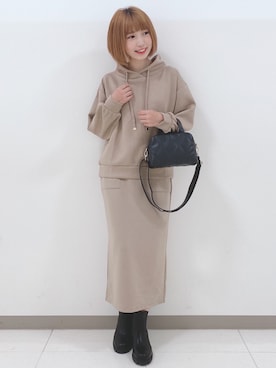 「DRESKIP（ドレスキップ）のアイテム（パーカー）」を使った、RA★SEさん（レディース・162cm）の秋コーディネート