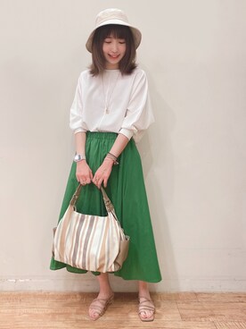 「DRESKIP（ドレスキップ）のアイテム（ハット）」を使った、RA★SEさん（レディース・162cm）の春コーディネート