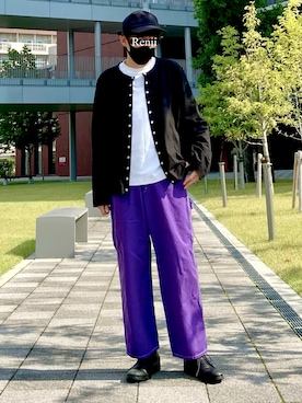 「Lee」｜「アイテム（キャップ）」を使った、Renjiさん（メンズ・173cm）の秋コーディネート