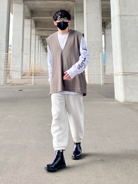 「STYLEMIXER（スタイルミキサー）のアイテム」を使った、Renjiさん（メンズ・173cm）の春コーディネート