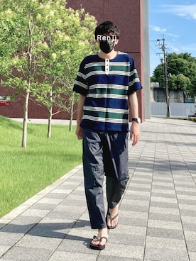 「SonnyLabel」｜「アイテム（その他）」を使った、Renjiさん（メンズ・173cm）の夏コーディネート