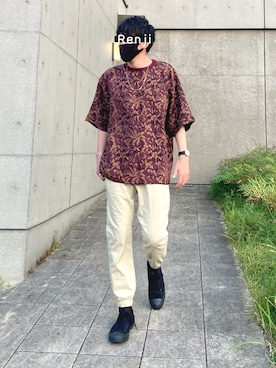 「アイテム（腕時計、ホワイト系）」を使った、Renjiさん（メンズ・173cm）の春コーディネート