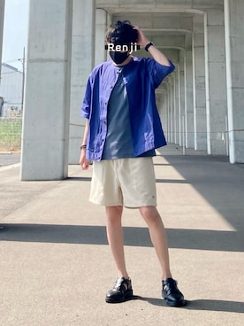 「SonnyLabel」｜「アイテム（その他）」を使った、Renjiさん（メンズ・173cm）の夏コーディネート
