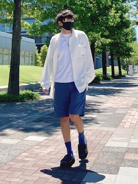 「ジョンズクローゼット」｜「アイテム（アクセサリー）」を使った、Renjiさん（メンズ・173cm）の夏コーディネート