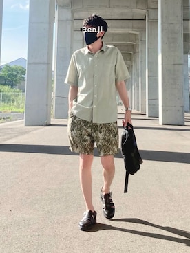「SonnyLabel」｜「アイテム（その他）」を使った、Renjiさん（メンズ・173cm）の夏コーディネート