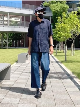 「ROSSOMEN」｜Renjiさん（メンズ・173cm）の夏コーディネート