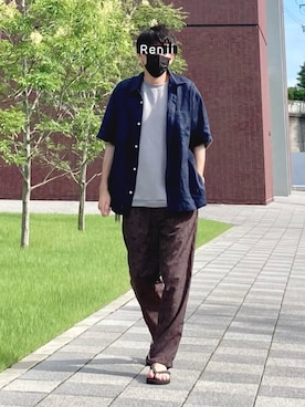 「ROSSOMEN」｜Renjiさん（メンズ・173cm）の夏コーディネート