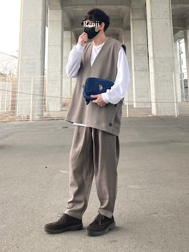 「STYLEMIXER_MEN」｜Renjiさん（メンズ・173cm）の冬コーディネート