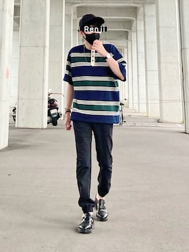 「SonnyLabel」｜「アイテム（その他）」を使った、Renjiさん（メンズ・173cm）の夏コーディネート