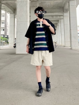 「SonnyLabel」｜「アイテム（その他）」を使った、Renjiさん（メンズ・173cm）の夏コーディネート