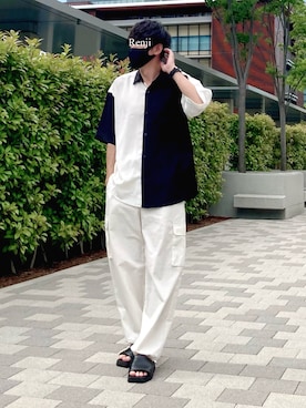 「Confirm（コンファーム）のアイテム」を使った、Renjiさん（メンズ・173cm）の夏コーディネート