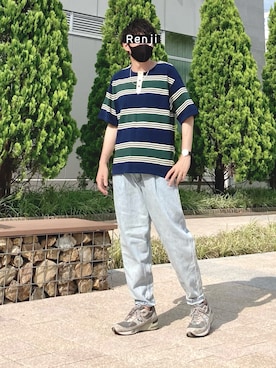 「SonnyLabel」｜「アイテム（その他）」を使った、Renjiさん（メンズ・173cm）の夏コーディネート