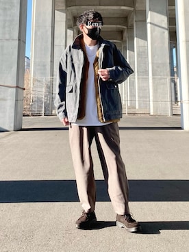 「HYPE（ハイプ）のアイテム」を使った、Renjiさん（メンズ・173cm）の冬コーディネート