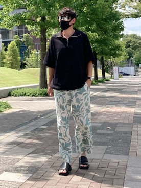 「CREARE LINO」｜「アイテム（その他）」を使った、Renjiさん（メンズ・173cm）の夏コーディネート