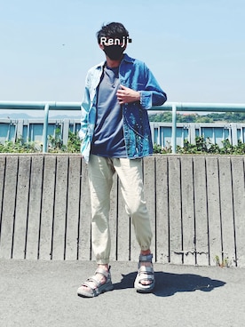 「SonnyLabel」｜「アイテム（その他）」を使った、Renjiさん（メンズ・173cm）の春コーディネート