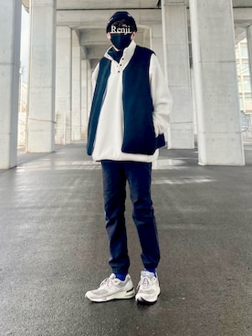 「MACK BARRY（マクベリー）のアイテム」を使った、Renjiさん（メンズ・173cm）の冬コーディネート