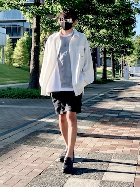 「ジョンズクローゼット」｜「アイテム（アクセサリー）」を使った、Renjiさん（メンズ・173cm）の夏コーディネート