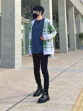 「SonnyLabel」｜「アイテム（その他）」を使った、Renjiさん（メンズ・173cm）の春コーディネート