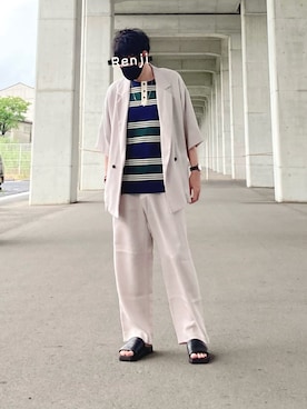 「SonnyLabel」｜「アイテム（その他）」を使った、Renjiさん（メンズ・173cm）の夏コーディネート