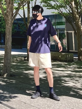 「アイテム（腕時計、ホワイト系）」を使った、Renjiさん（メンズ・173cm）の夏コーディネート