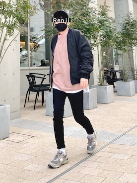 「URBAN RESEARCH Sonny Label（アーバンリサーチサニーレーベル）のアイテム（MA-1）」を使った、Renjiさん（メンズ・173cm）の春コーディネート