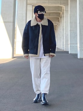 「alpha」｜「アイテム（その他）」を使った、Renjiさん（メンズ・173cm）の冬コーディネート