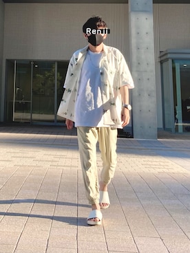 「SonnyLabel」｜「アイテム（その他）」を使った、Renjiさん（メンズ・173cm）の夏コーディネート