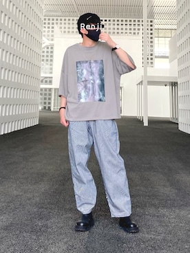 「Lee」｜「アイテム（ニットキャップ/ビーニー）」を使った、Renjiさん（メンズ・173cm）の春コーディネート