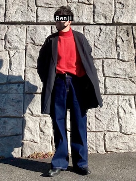 「フレア」｜「アイテム（その他）」を使った、Renjiさん（メンズ・173cm）の冬コーディネート