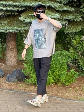 「SHAKA（シャカ）のアイテム（シューズ）」を使った、Renjiさん（メンズ・173cm）の夏コーディネート