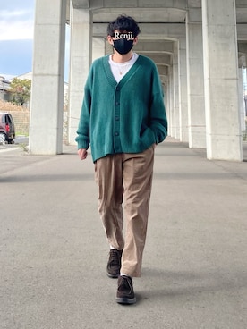「POLICE（ポリス）の【POLICE】ポリス ＜piccolo collection＞ TOKEN ネックレス（ネックレス）」を使った、Renjiさん（メンズ・173cm）の冬コーディネート