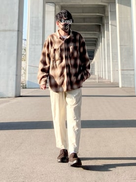 「ILL'S（イルズ）のアイテム（ジャケット/アウター）」を使った、Renjiさん（メンズ・173cm）の秋コーディネート