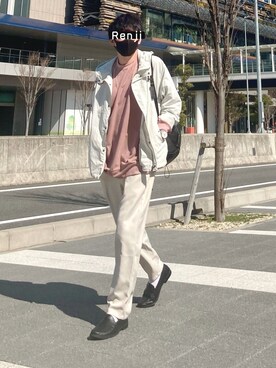 「URBAN RESEARCH Sonny Label（アーバンリサーチサニーレーベル）のアイテム（マウンテンパーカー）」を使った、Renjiさん（メンズ・173cm）の春コーディネート
