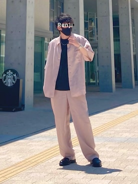「SonnyLabel」｜「アイテム（その他）」を使った、Renjiさん（メンズ・173cm）の夏コーディネート