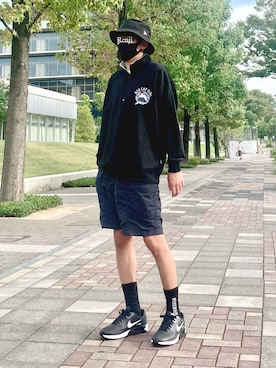 「ジョンズクローゼット」｜「アイテム（帽子）」を使った、Renjiさん（メンズ・173cm）の秋コーディネート
