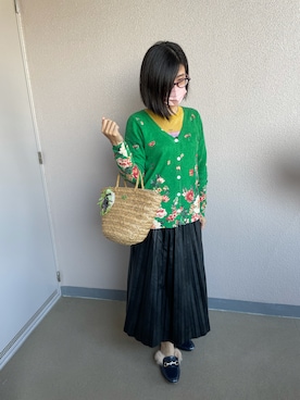 「Desigual（デシグアル）のアイテム（ニット/セーター）」を使った、mika16mikaさん（レディース・155cm）の春コーディネート
