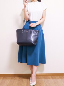 「OLコーデ」｜「アイテム（パンプス）」を使った、goma_さん（レディース・163cm）の夏コーディネート