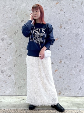 「FEMME」｜「アイテム（スウェット）」を使った、ハヅキさん（レディース・158cm）の秋コーディネート