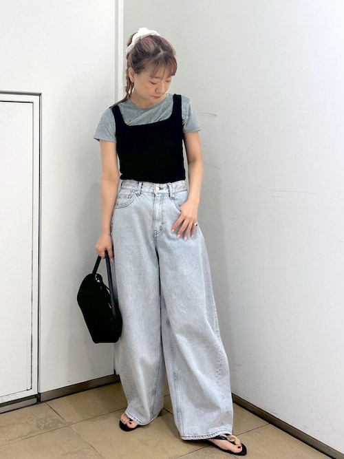 【サステナブル】バックタックワイドデニム