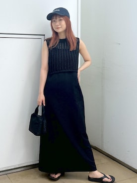 「FEMME」｜「アイテム（ワンピース/ドレス）」を使った、ハヅキさん（レディース・158cm）の夏コーディネート