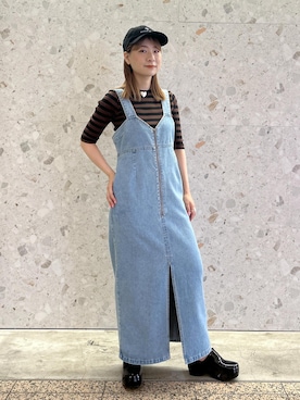 「FEMME」｜「アイテム（帽子）」を使った、ハヅキさん（レディース・158cm）の夏コーディネート